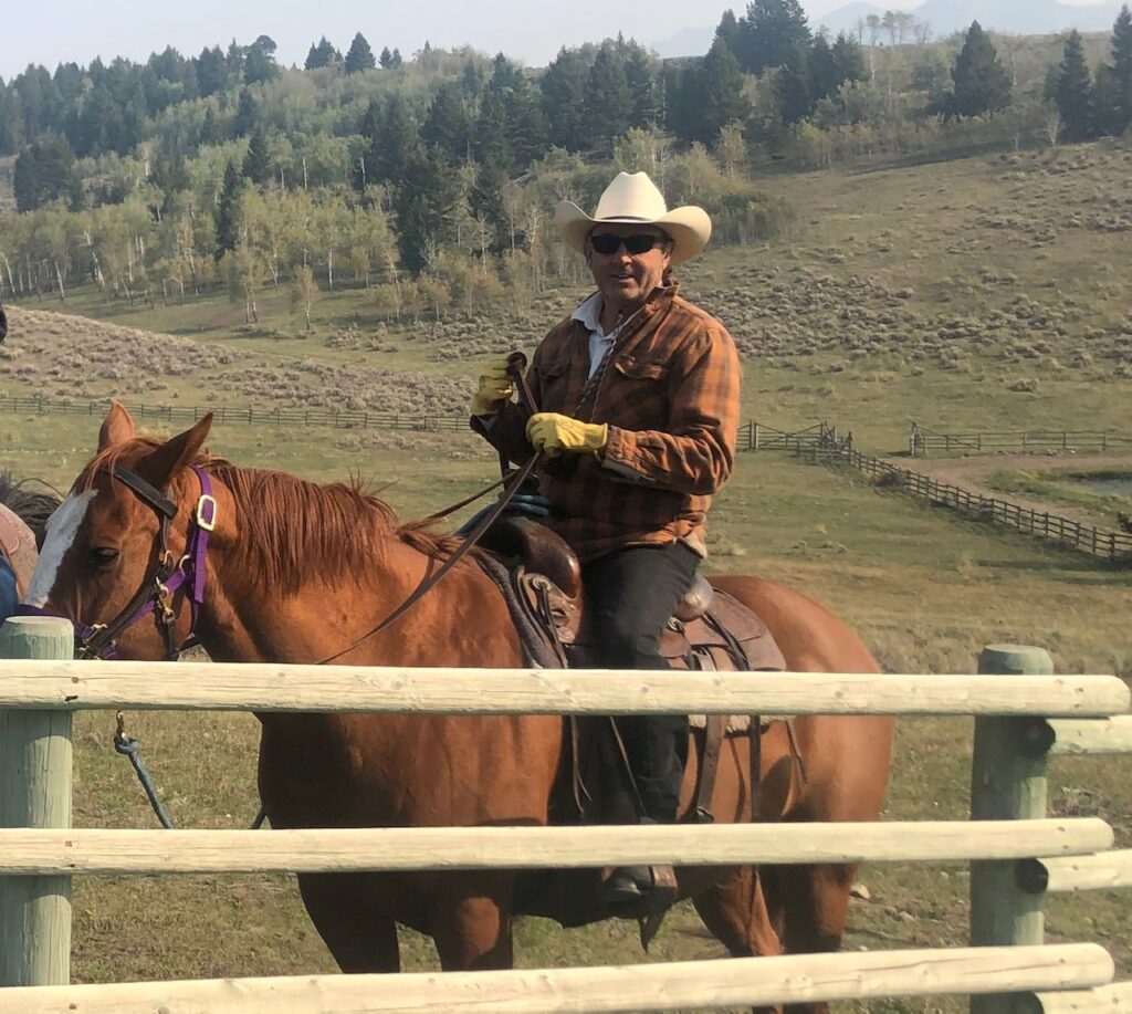 Ken on horseback - Harvest in Sonoma Valley, from Vineyard to Winery, the 2021 season