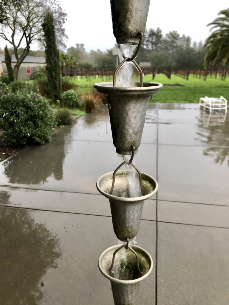 Rain spout - Rain in Sonoma, finally...