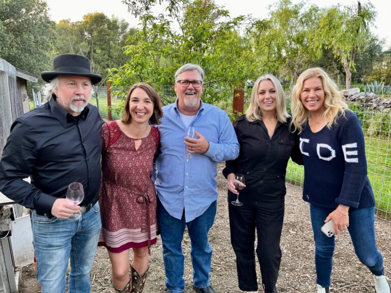 Guests outdoors - Sonoma - wine tasting, film, food, horses, chickens, and fun