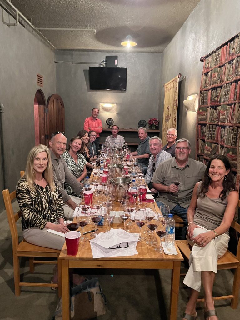 tasting panel members - Sagrantino tasting panel with industry pros and collectors in Sonoma